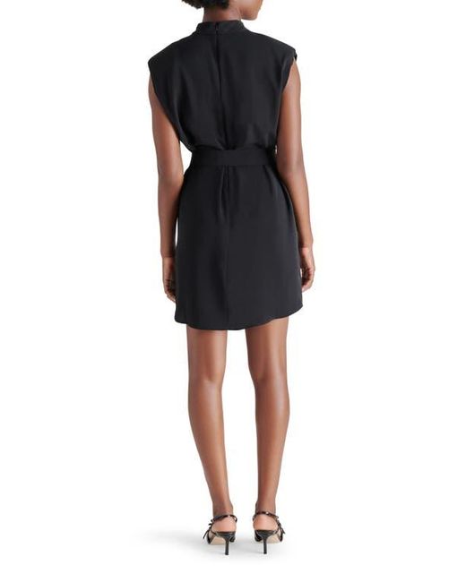Steve Madden Black Adelie Sleeveless Mock Neck Dress