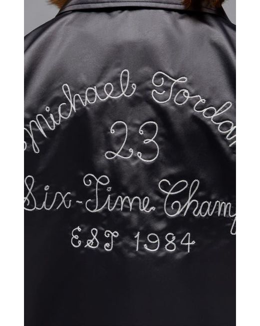 Nike Black 40Th Anniversary Water Repellent Satin Coach's Jacket