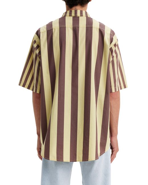 Levi's Multicolor Skateboarding Oversize Stripe Short Sleeve Button-down Shirt for men