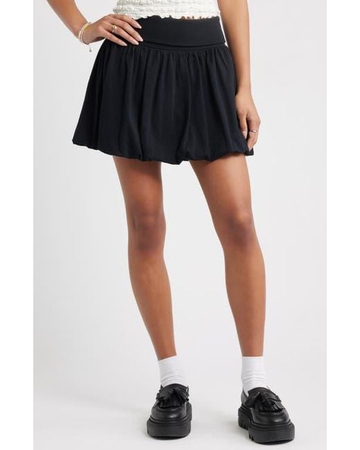 BP. Black Bubble Hem Miniskirt