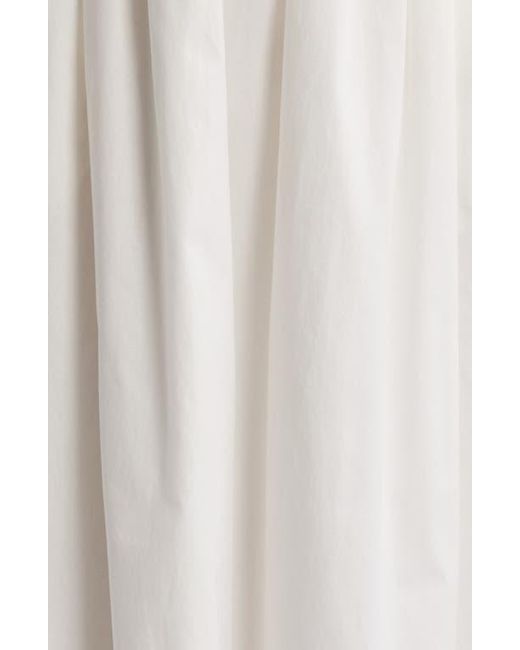 Charles Henry White Strapless Midi Dress