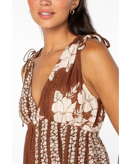 Roxy Multicolor The Moment Babydoll Miniderss
