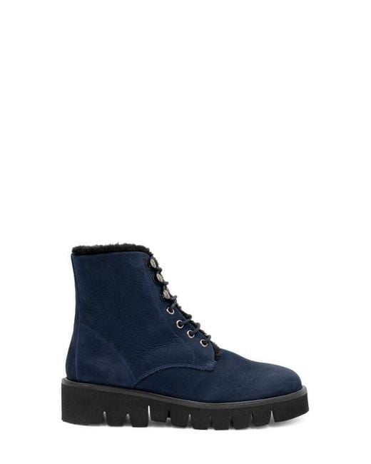 Amalfi by Rangoni Blue Rivoli Faux Shearling Bootie