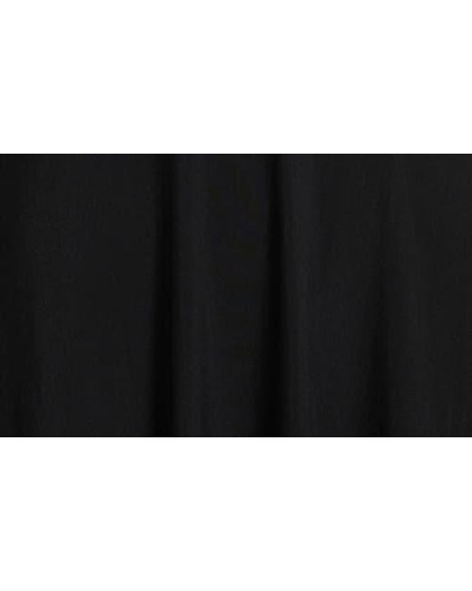 Pisarro Nights Black Beaded Bodice Short Sleeve Gown