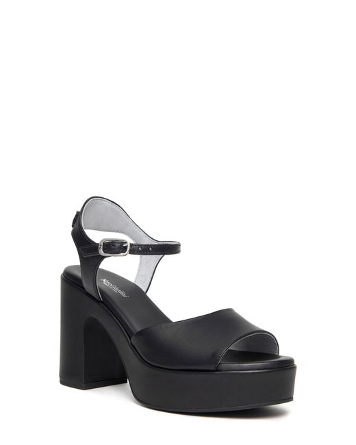 Nero Giardini Black Ankle Strap Platform Sandal