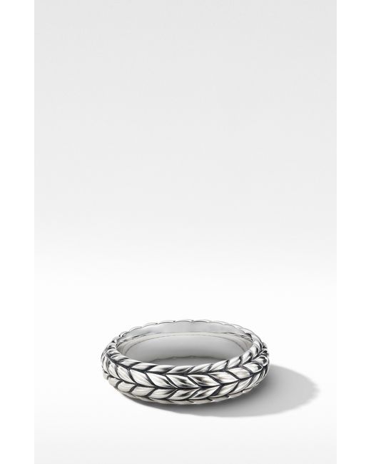 David Yurman Metallic Sterling Silver Chevron Ring for men