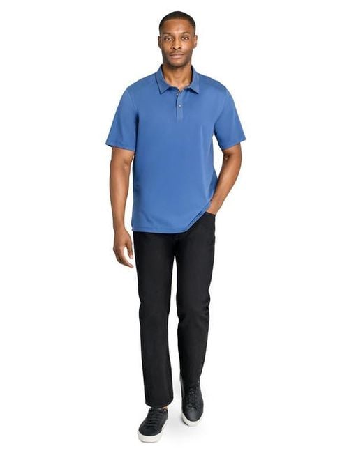 W.r.k. Blue Solid Reworked Slim Fit Polo for men