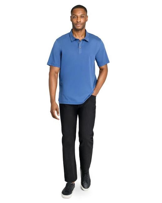 W.r.k. Blue Solid Reworked Slim Fit Polo for men