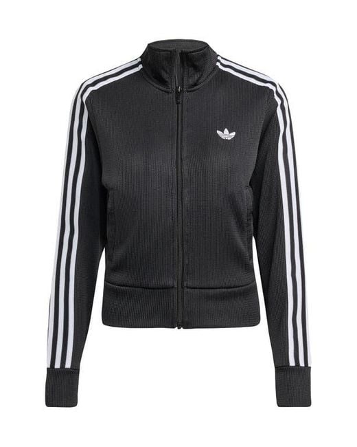 Adidas Black Firebird Adicolor Knit Track Jacket