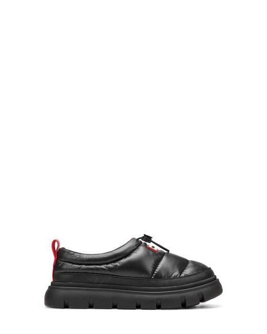 Hunter Black Madi Platform Puffer Slipper