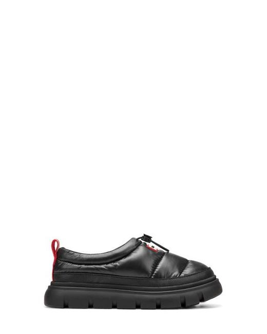 Hunter Black Madi Platform Puffer Slipper