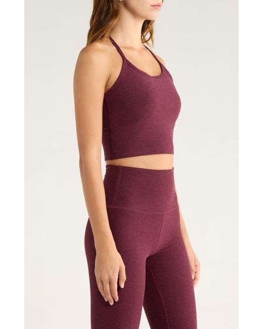Beyond Yoga Purple Space Dye Slim Racerback Crop Tank