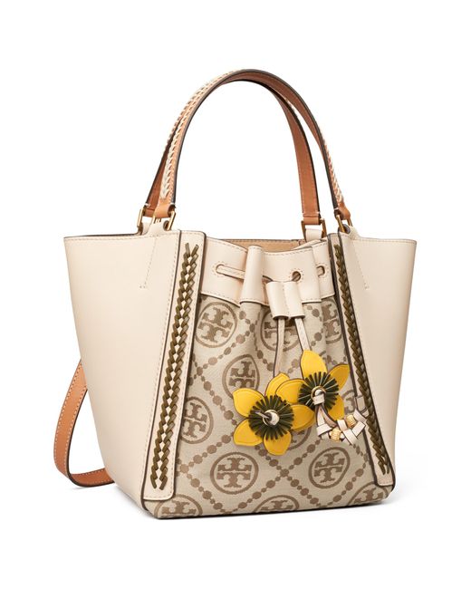 Tory Burch Mcgraw Braided Monogram Crossbody Bag in Metallic Lyst