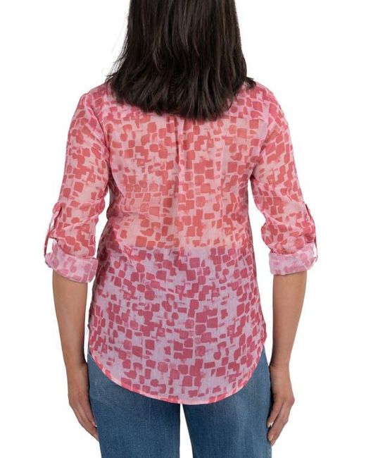 Kut From The Kloth Red Jasmine Chiffon Button-Up Shirt