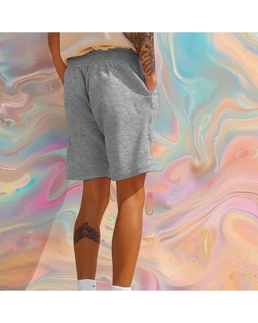 Alix Gray Ghost Relaxed Fleece Sweat Elastic Shorts for men