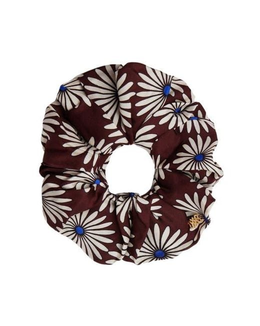 Sandro Pink Printed Silk Scrunchie
