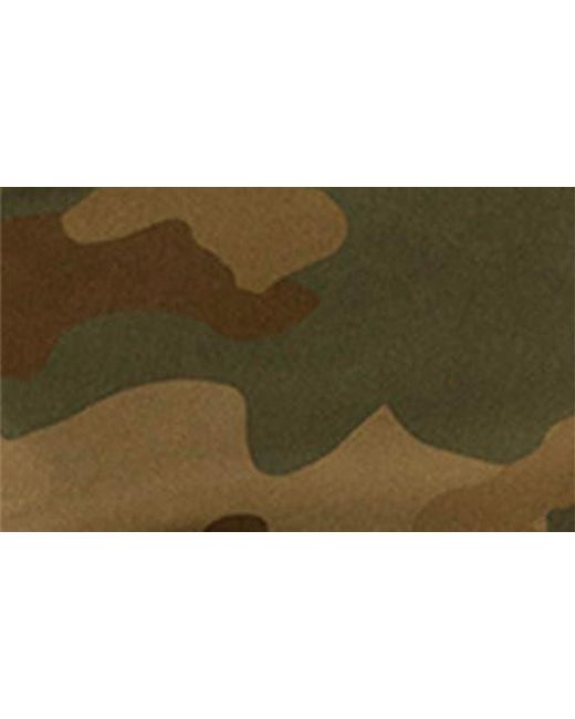 DEVIL-DOG DUNGAREES Green Camo Print 7-Inch Performance Stretch Chino Shorts for men