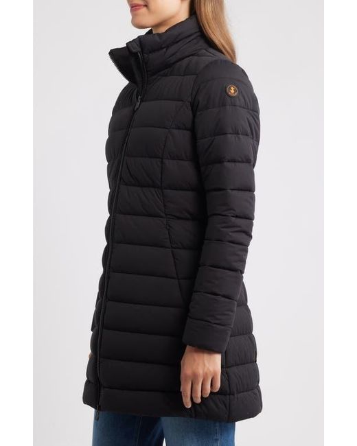 Save The Duck Black Dorothy Water Resistant Quilted Puffer Coat