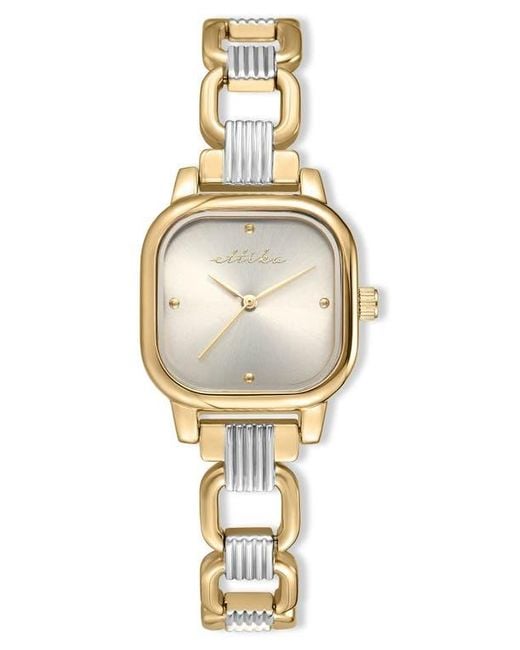 Ettika Metallic Classic Square Bracelet Watch