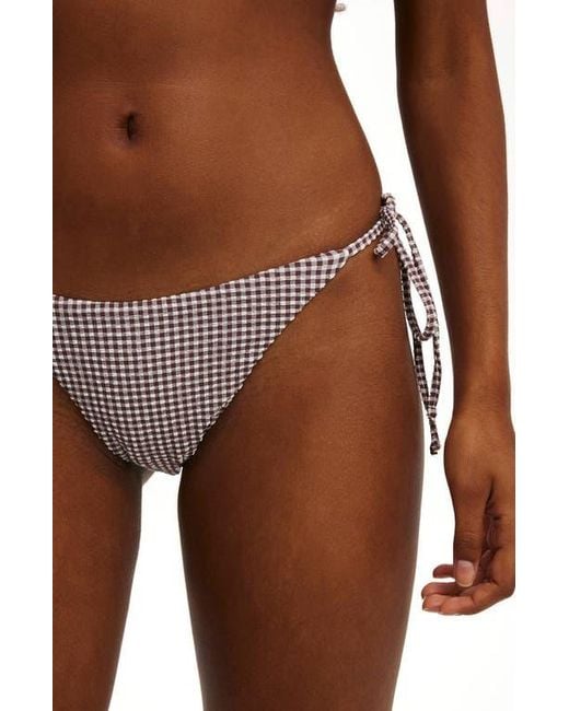 Cotton On Brown String Triangle Bikini Top