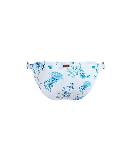 Vilebrequin Blue Mini Brief Bikini Bottom Medusa And Shells