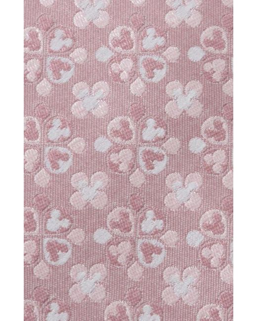 Cufflinks Inc. Pink X Disney Mickey Mouse Floral Silk Tie for men