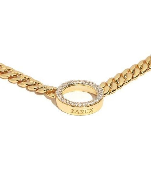 ZARUX Metallic Circle Cuban Choker