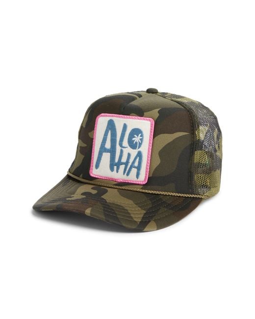 Friday Feelin Green Aloha Patch Trucker Hat