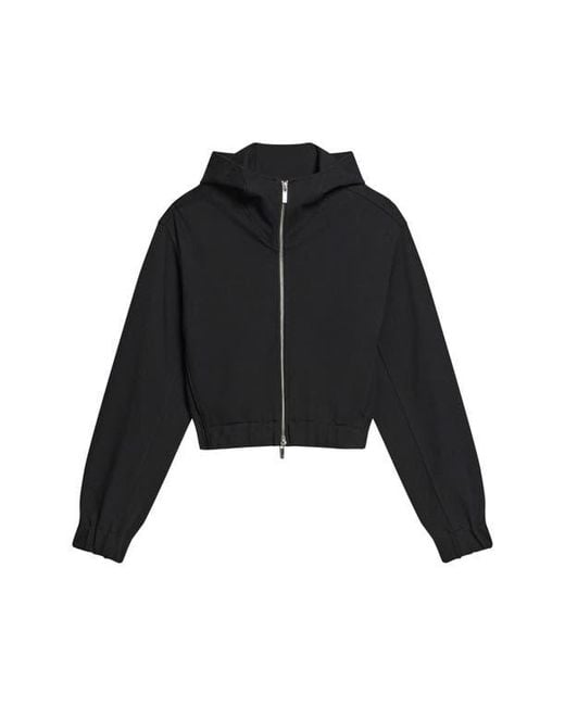 Helmut Lang Black Hooded Front Zip Jacket
