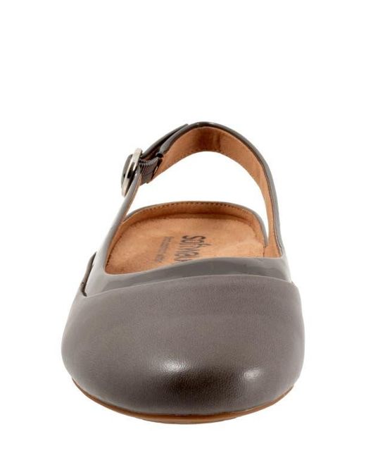 Softwalk® Brown Sheffield Slingback Flat