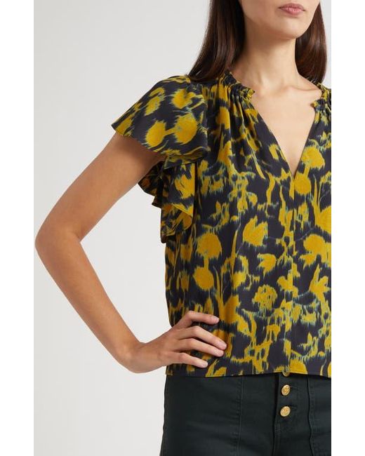 Ulla Johnson Multicolor Lilo Flutter Sleeve Top