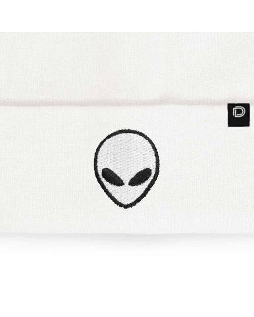 Alix White Alien Beanie for men