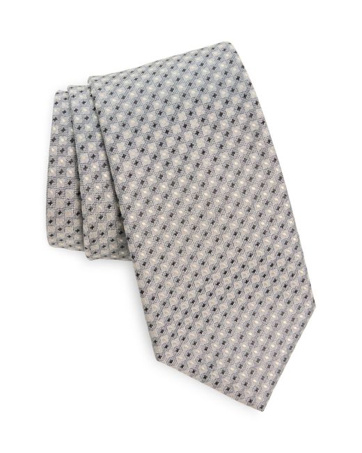 Canali Gray Neat Silk Tie for men