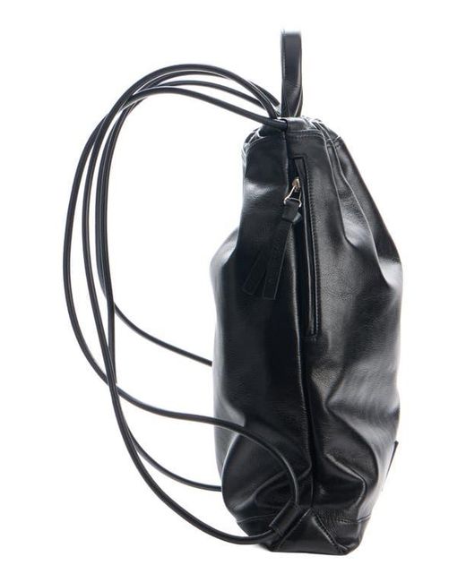 Givenchy Black Leather Drawstring Backpack for men
