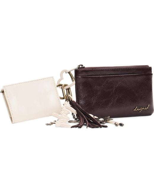 Desigual Brown Small Charms Purse