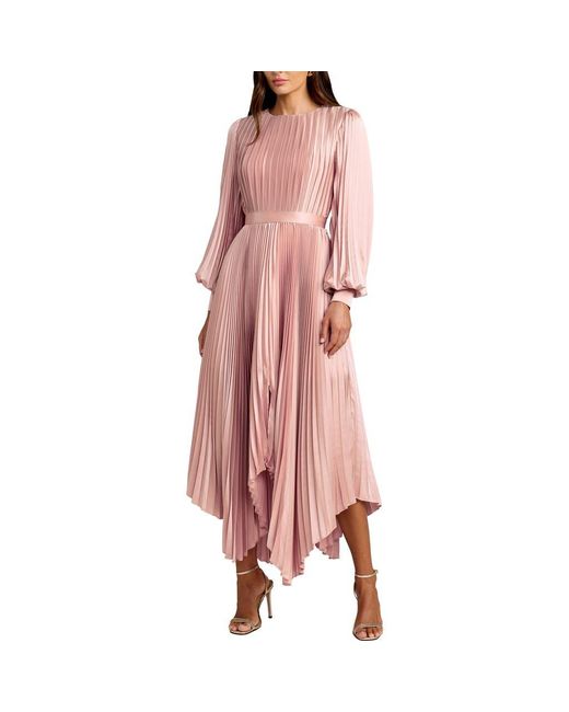 sleeper pink dress Sleeper Pink Satin Zephir Maxi Dress  House Of Huntington