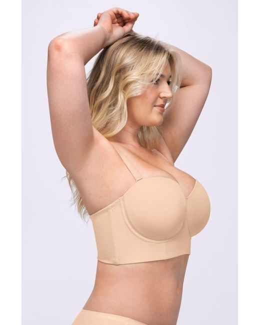 Shapellx Natural Strapless Convertible Underwire Bra Full Coverage
