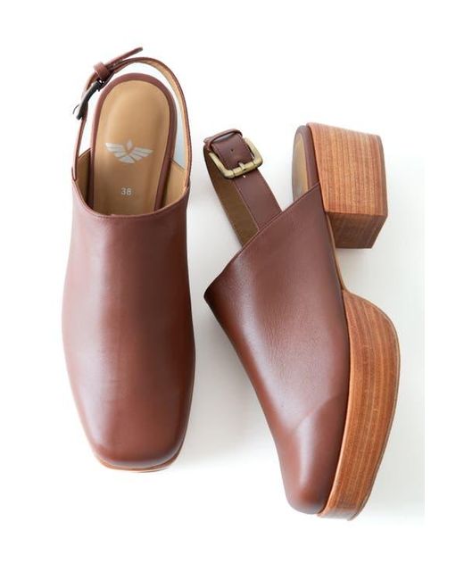 Fortress Brown Betty Slingback Platform Clog