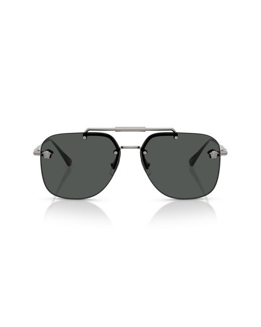 Versace Black 60Mm Square Sunglasses