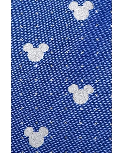 Cufflinks Inc. Blue Mickey Mouse Pin Dot Silk Tie for men