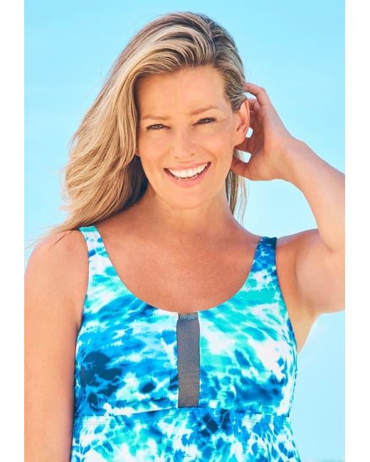 Swim 365 Green Longer-Length Tankini Top