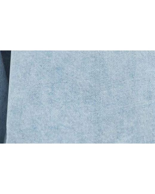DAZE Blue The Editor Crop Denim Button-Up Shirt