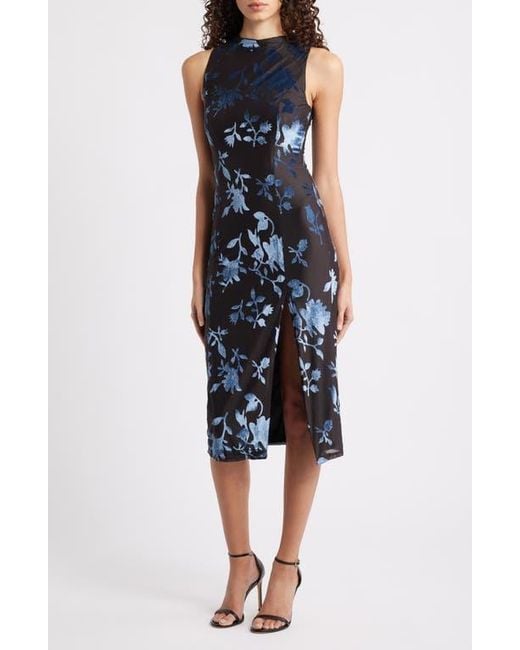 hutch blue dress HUTCH VALETTA TULLE DRESS IN NAVY COLORBLOCK main image 1