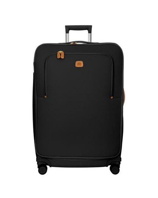 Bric's Black Firenze Softside 30 Large Checked Compound Spinner Luggage