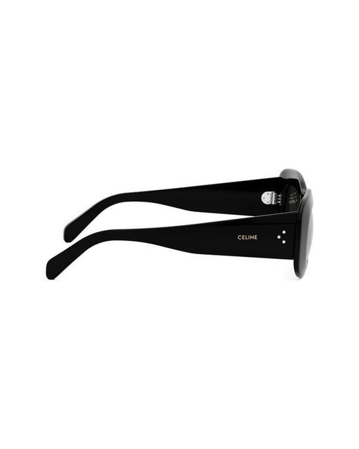 Céline Black 53Mm 3Dots Rectangular Sunglasses