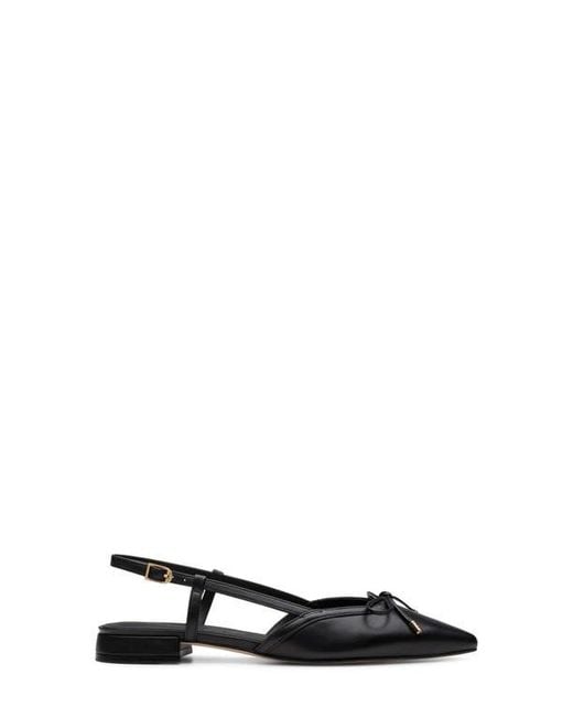 Clarks Black Sensa Bow Slingback Flat