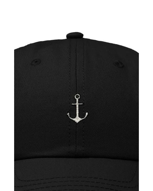 Alix Black Anchor Dad Cap