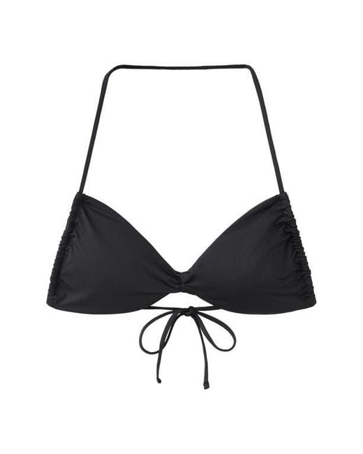 Mango Black Halter Swim Top