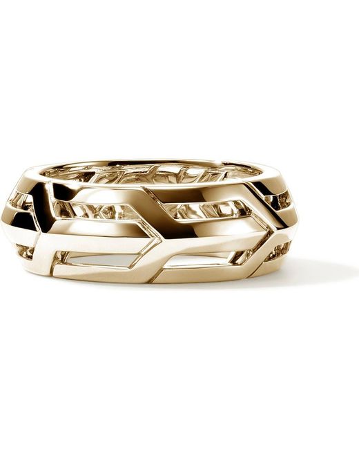 John Hardy Icon 50 14K Ring, 8Mm in Metallic | Lyst
