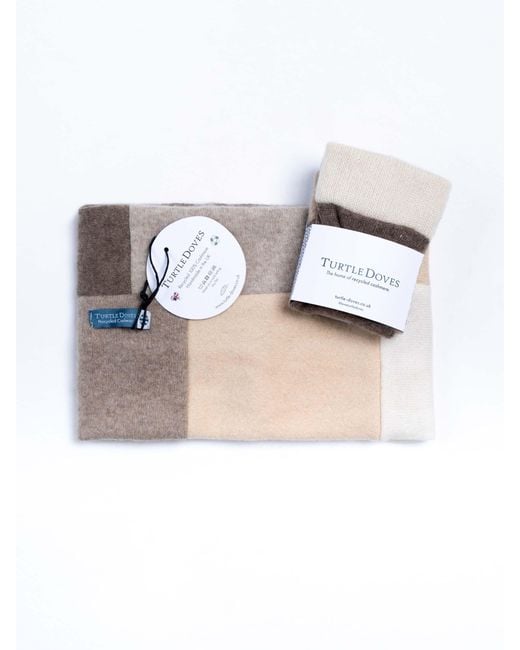 Celtic & Co. White Cashmere Neckwarmer And Glove Bundle Set